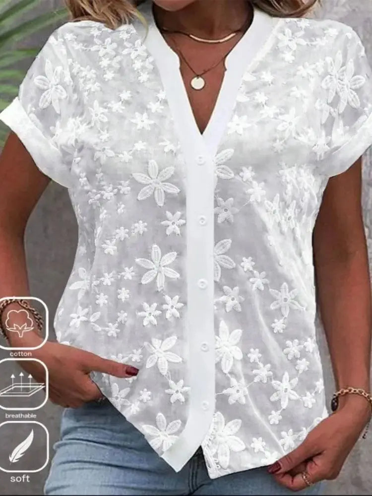 Women's Long-Sleeve Blouse Striped Knight Print Front Button-Up Casual Long Sleeve Shirt