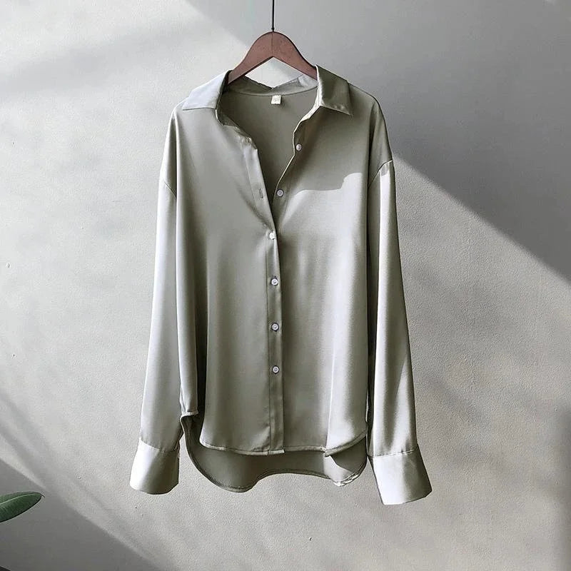2025 Spring Shirt And Blouses New Sweater Cardigans Woman Top Knitted Korean Long Sleeve Lapel Button Elegance Sweet Casual Coats