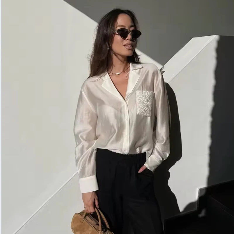 Oversized Plaid Shirt Autumn Winter Women Vintage Long Sleeve Fashion Loose Lapel Pocket Shirt Fit Blouse Korean Style