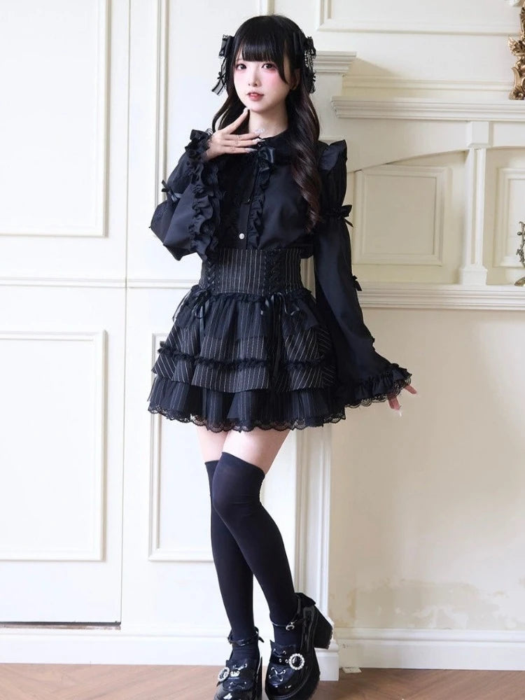 Woman Spring Autumn Style Blouses Shirts Lady Casual Long Sleeve Turn-down Collar Blusas Tops DF4849